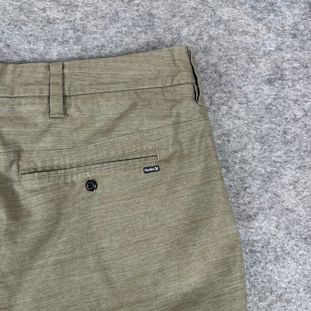 Hurley Chino Shorts 10" Cotton Polyester Stretch Pockets Brown Mens 34 - Picture 7 of 13